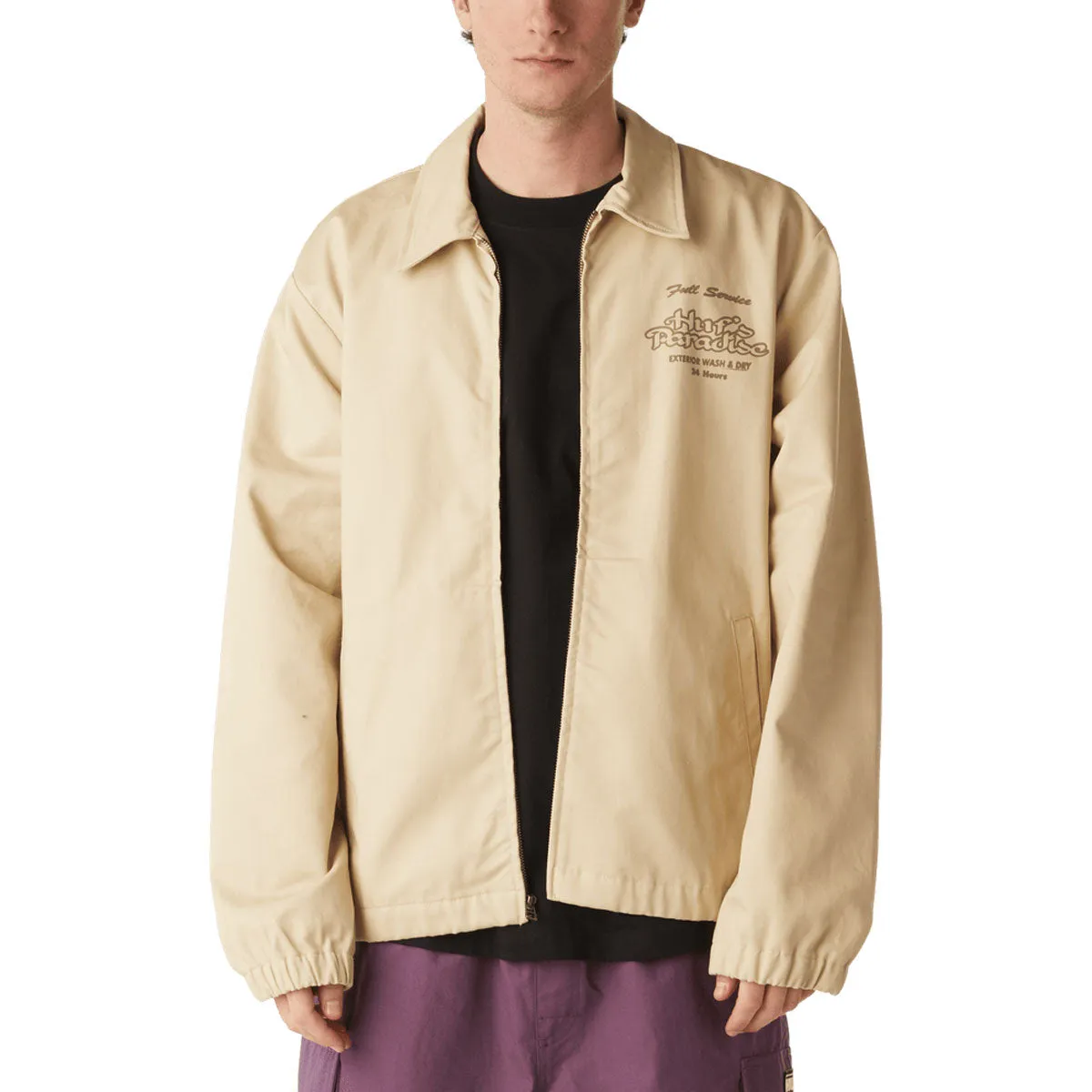 HUF Full Service Shop Jacket - Khaki BreathableFabric Extended Coverage