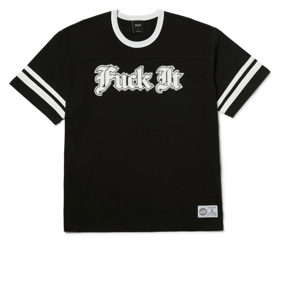 Non Restrictive Armhole Cool Comfort HUF Ives Football Jersey - Black