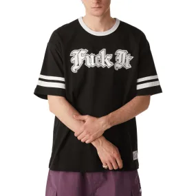 Anti Pilling Treatment Smooth Finish HUF Ives Football Jersey - Black