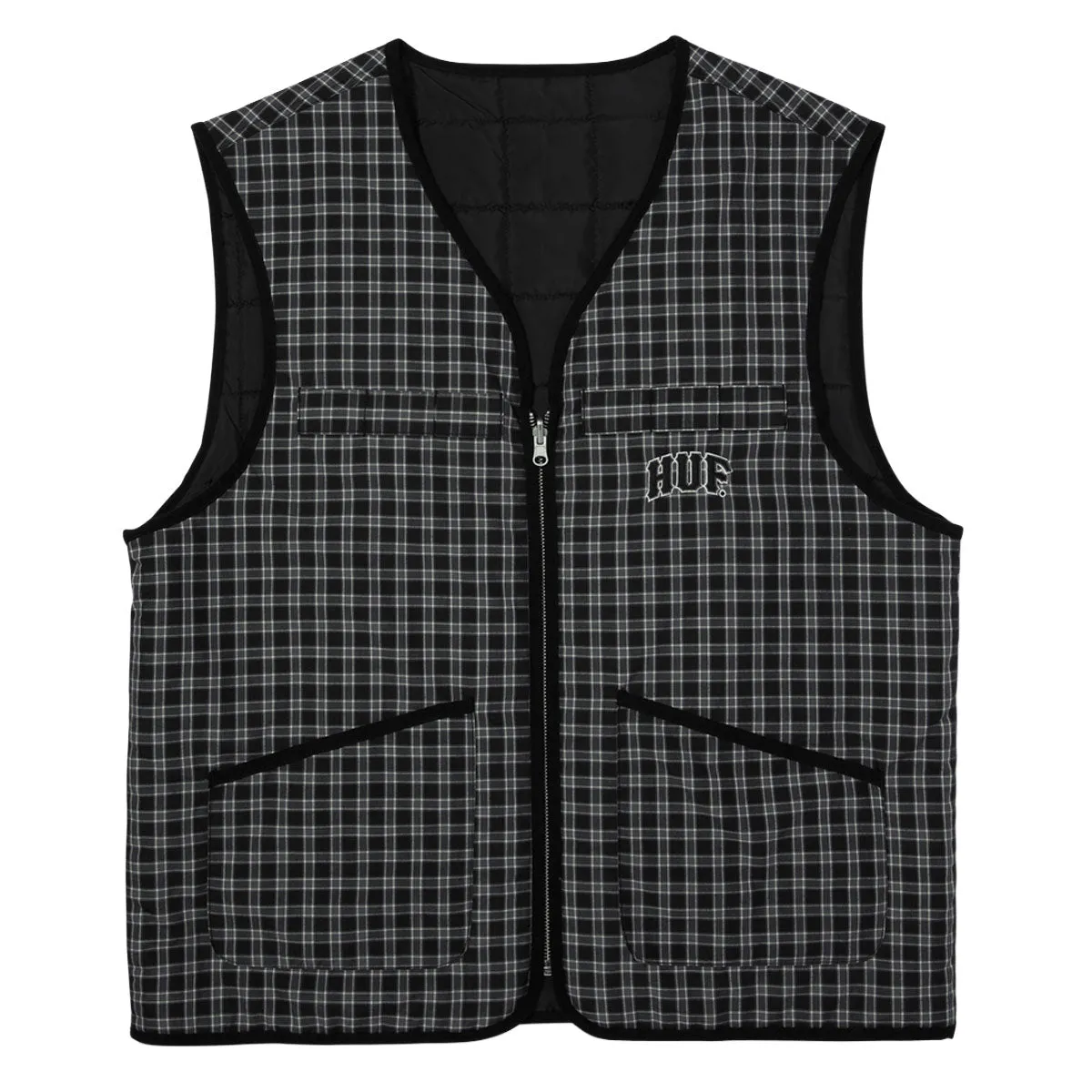 Solid Color HUF Poynter Reversible Vest - Black