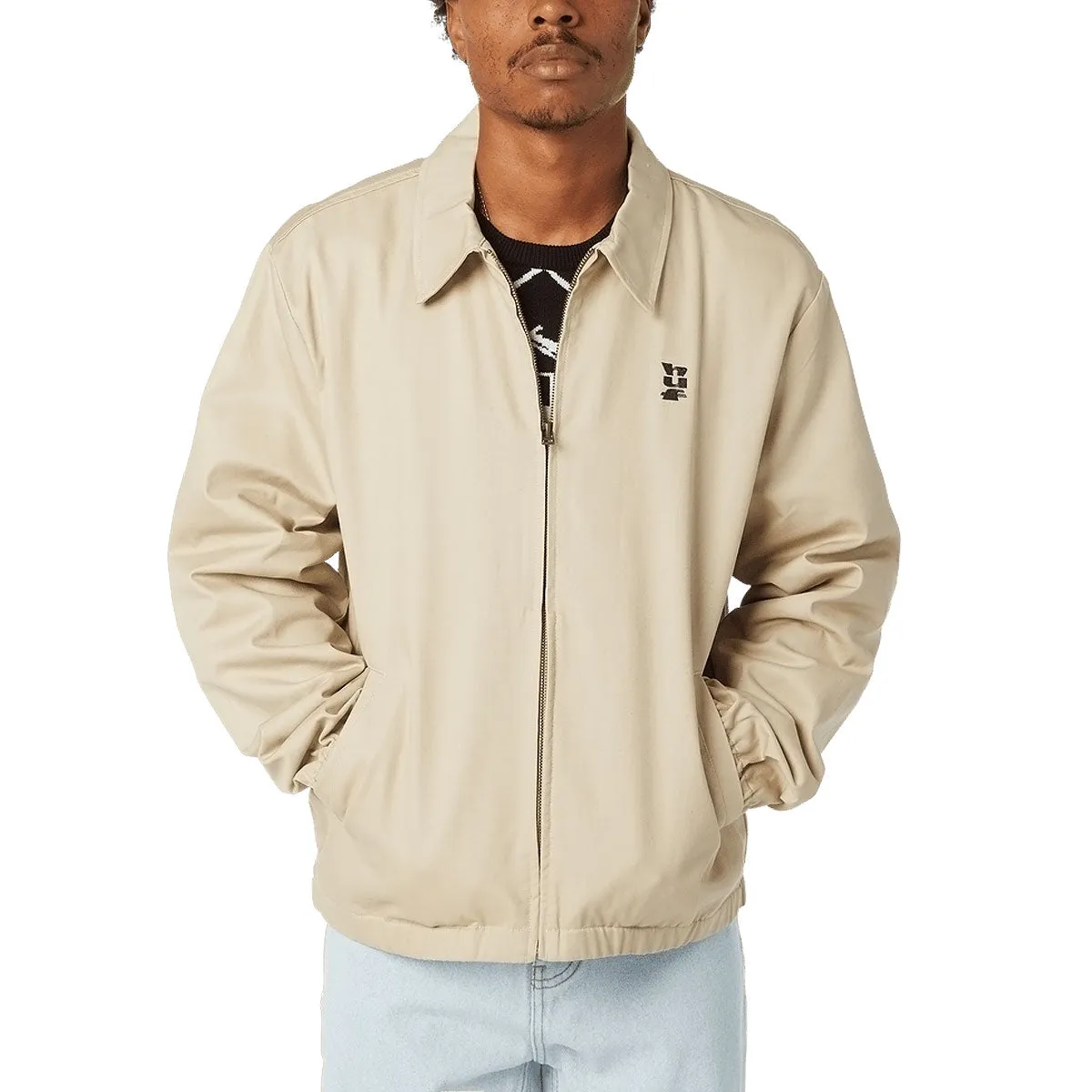 Elastic Hem Adjustment Magnetic Closure Option HUF Set Megablast Shop Jacket - Sand