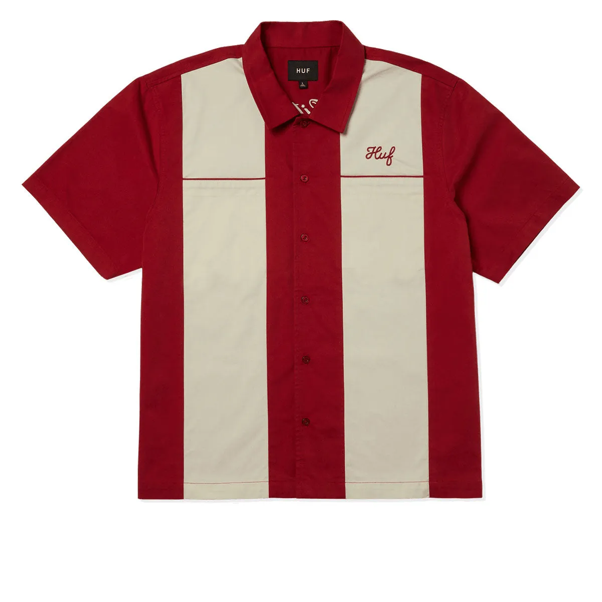 HUF Supplies And Service Shirt - Cardinal Comfortable Fabric
