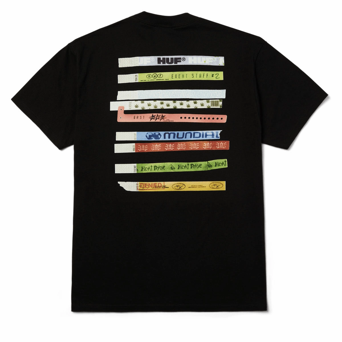 HUF Admission T-Shirt - Black suitable for all genders Oversized Fit