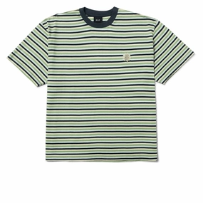 Seasonal Outfit HUF Apollo Striped Knit Boxy T-Shirt - Blue
