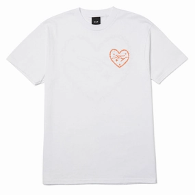 Halloween Slim Fit Cut HUF Be Mine T-Shirt - White