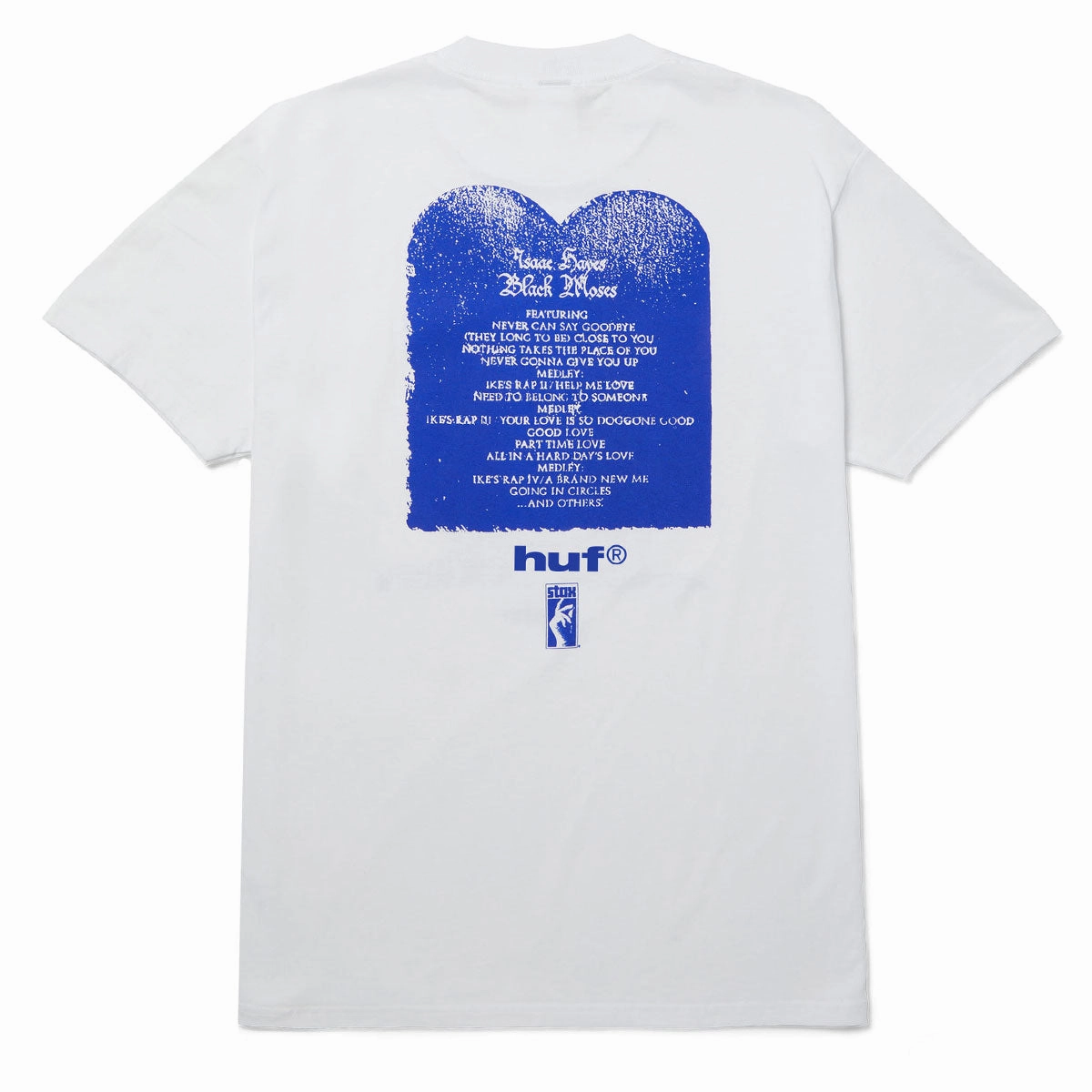 HUF Black Moses Heavyweight T-Shirt - White Yoga class