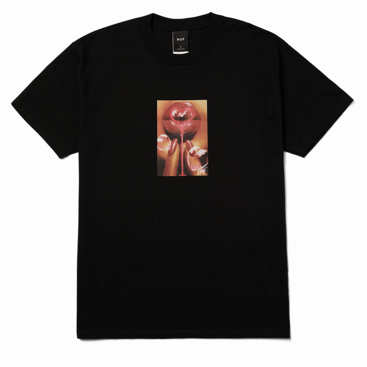 Temperature Regulating Fabric HUF Bubble T-Shirt - Black