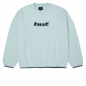 HUF H Dot Polar Fleece Sweatshirt - Sky Viral Item Soft touch finish