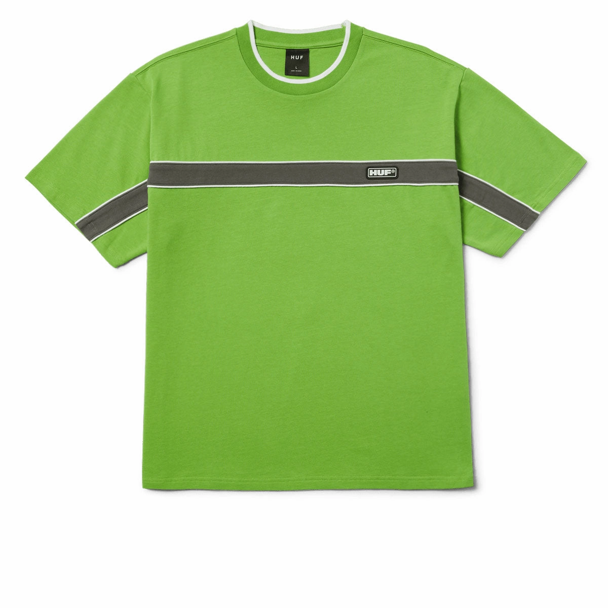Light and Breathable Men's HUF Interstate Knit Boxy T-Shirt - Green Apple