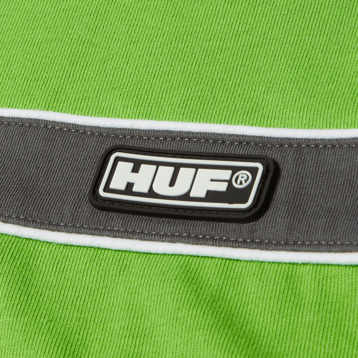 Solid Color Crew Neck Design HUF Interstate Knit Boxy T-Shirt - Green Apple