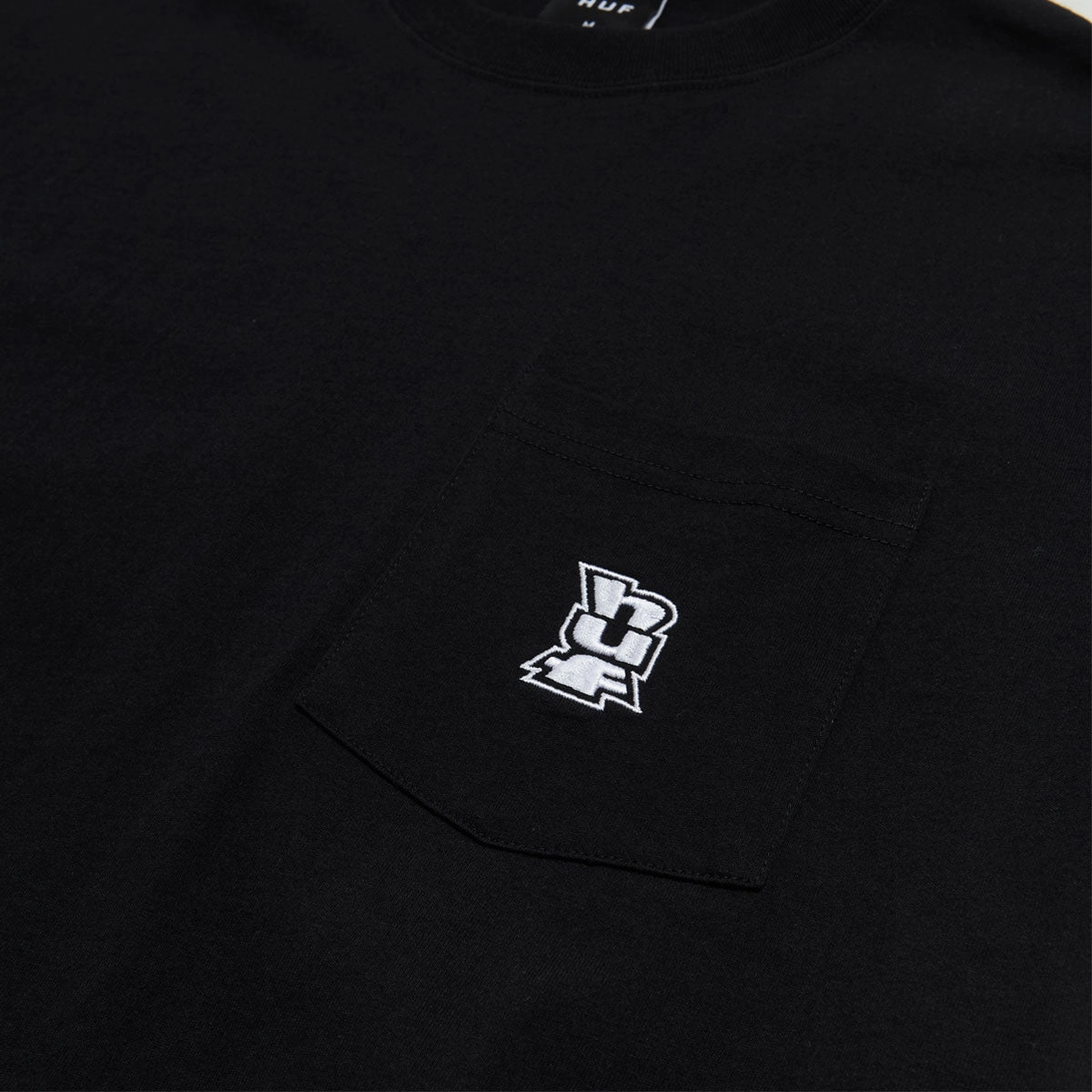 HUF Megablast Pocket T-Shirt - Black Comfort Apparel sale season