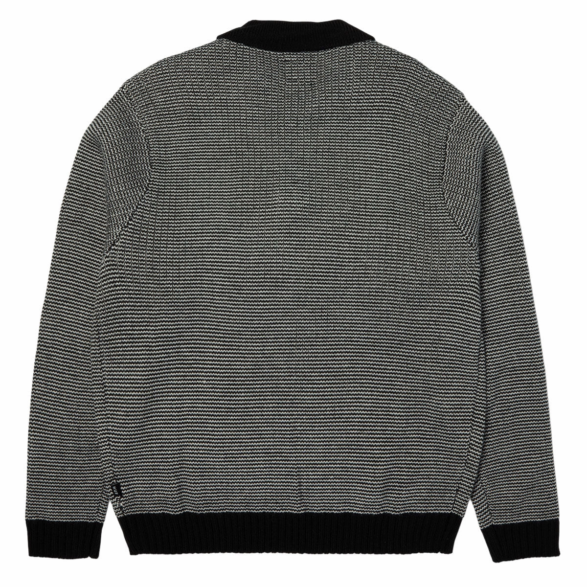 Non Pilling Surface Luxury Comfort HUF Megablast Two Tone Waffle Sweater - Black/White