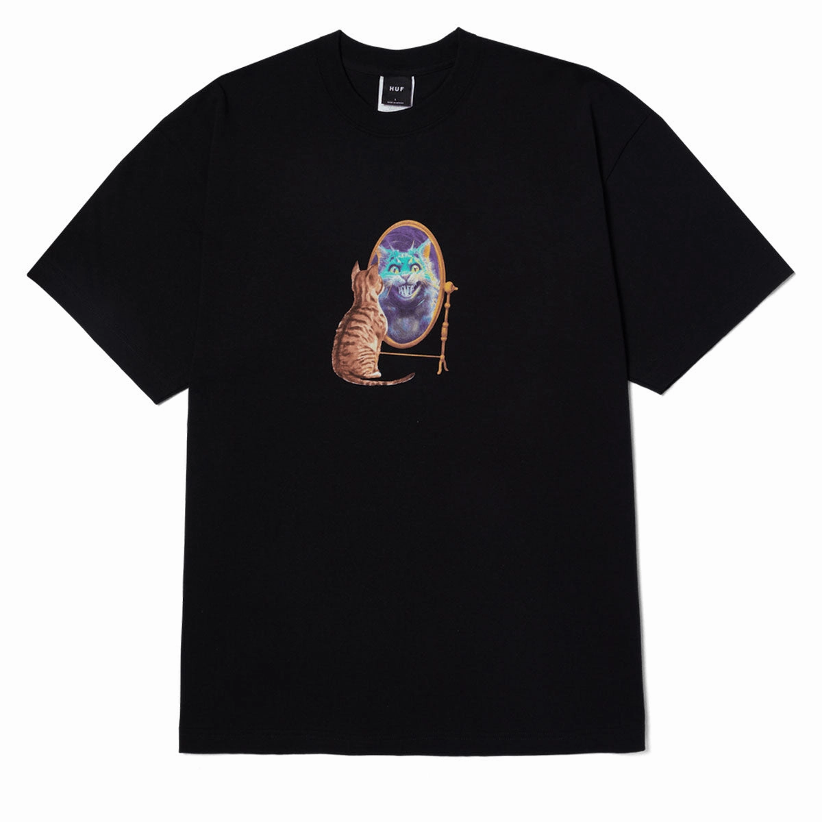 Travel Essential Simple yet stylish HUF Mirror T-Shirt - Black