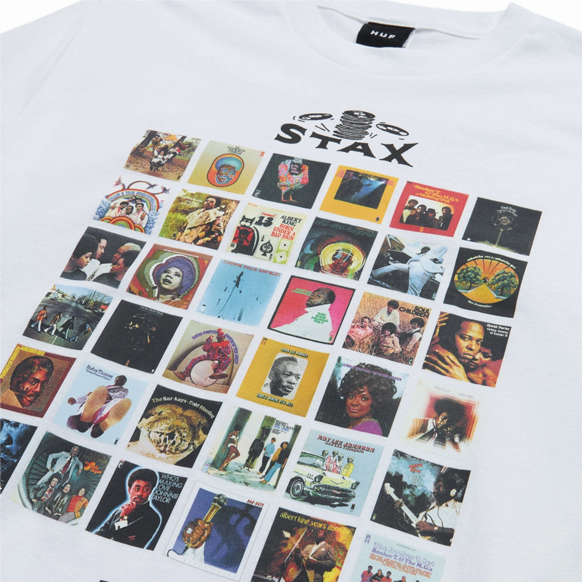 HUF Soulsville USA T-Shirt - White Flexible Weave Easy Comfort
