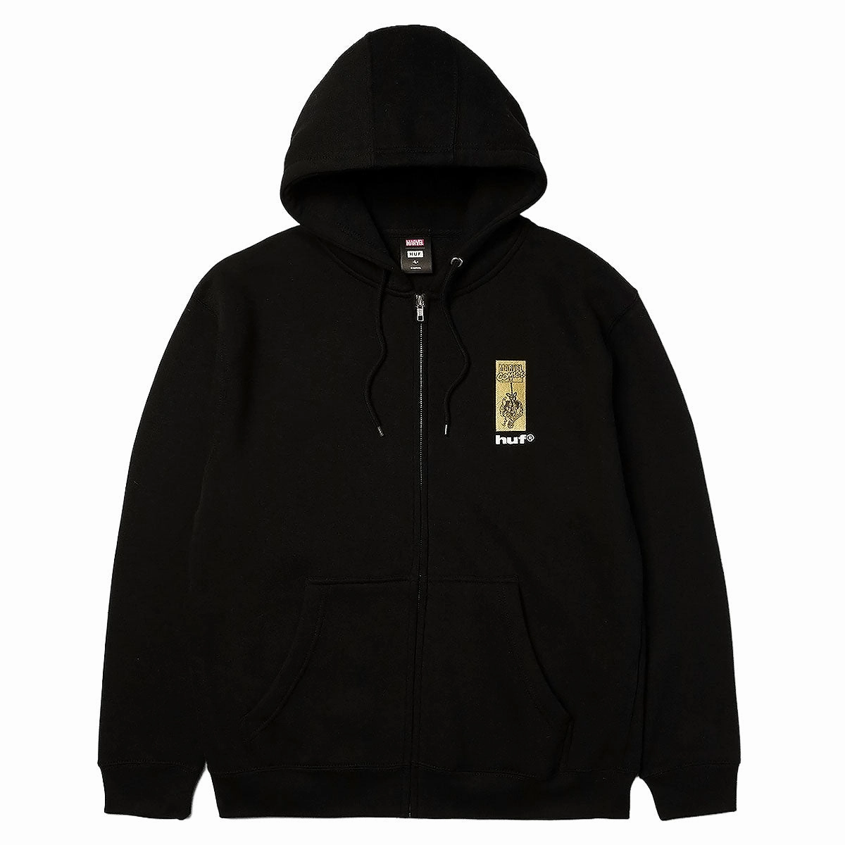 HUF x Spiderman Arachknight Full Zip Hoodie - Black Stain Protection Street Look
