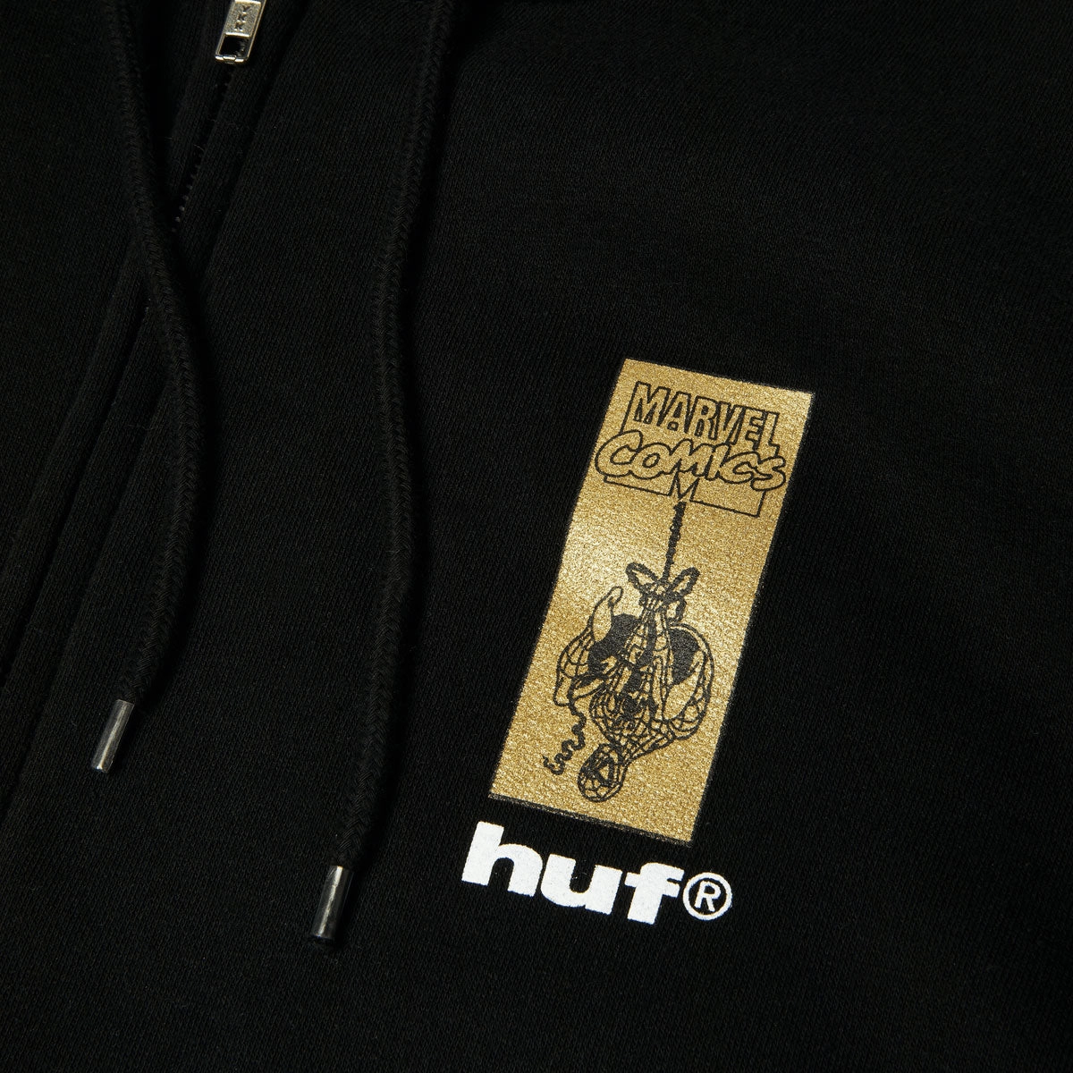 Mode Sense Fitness wear HUF x Spiderman Arachknight Full Zip Hoodie - Black
