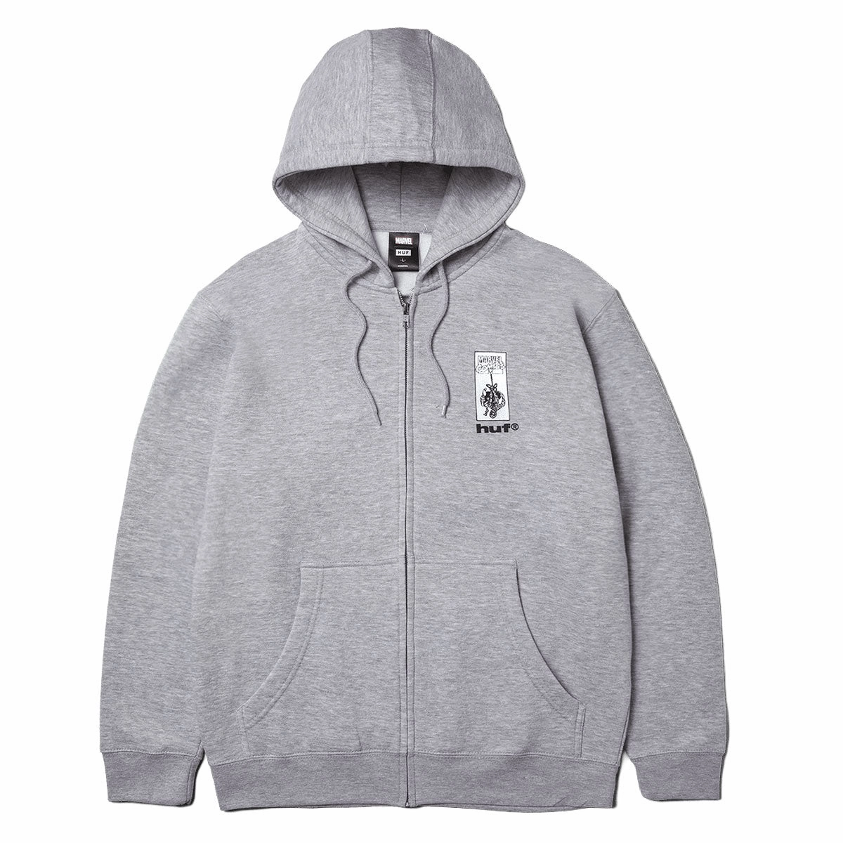 HUF x Spiderman Arachknight Full Zip Hoodie - Heather Grey Formal Occasion summer clothing