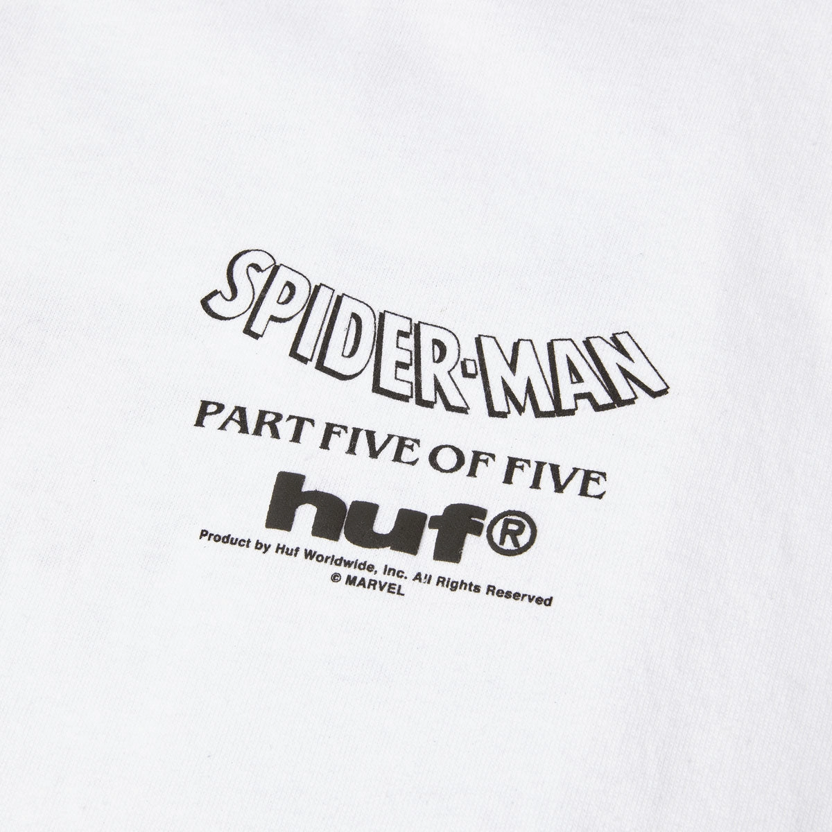 HUF x Spiderman Collector T-Shirt - White Minimal Style Trend Seam Free Back