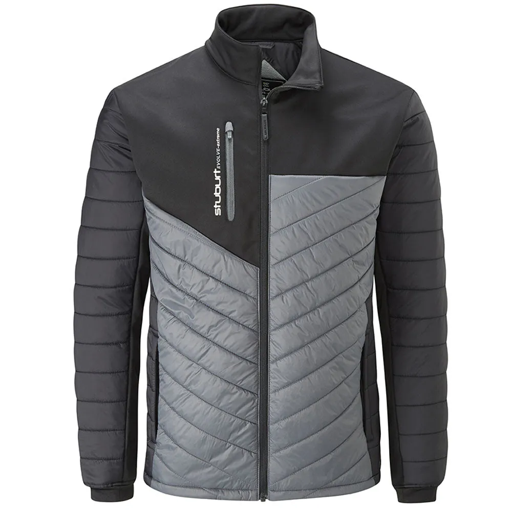 Stuburt Evolve Extreme Full Zip Padded Jacket - Black/Graphite Multi Directional Stretch FleeceLined