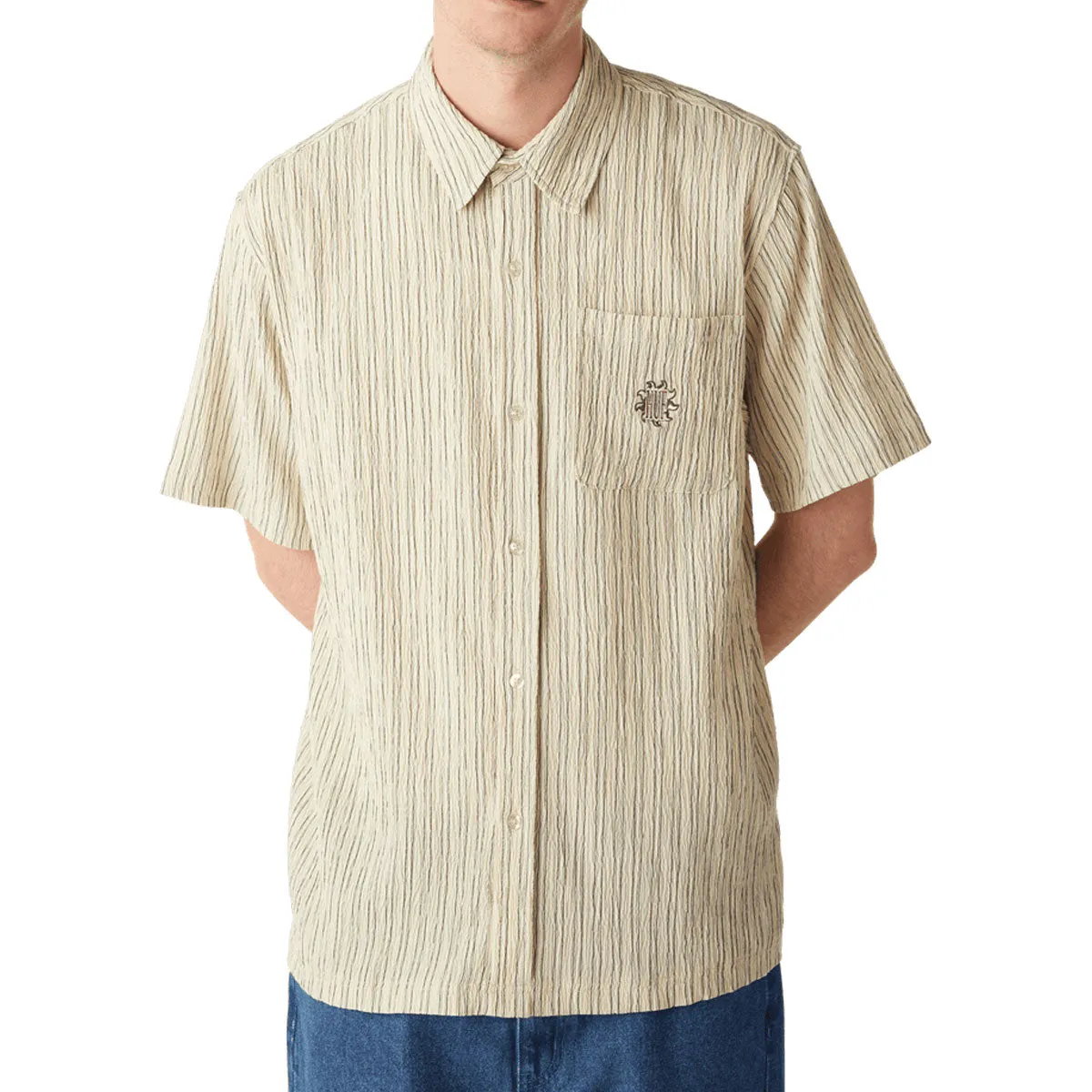 HUF Apollo Striped Shirt - Natural Bamboo Fiber Blend