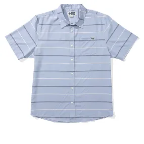 Salty Crew Skipper Tech Woven Shirt - Blue Fog Fitted Cut Tall Option