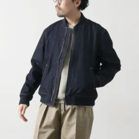 JAPAN BLUE JEANS / Denim Bomber Jacket Odor Resistant DoubleLayeredCuffs