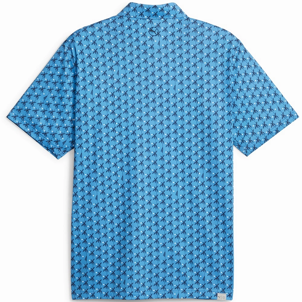 Moisture Management Fabric Layered Look Puma MATTR Palms Polo Shirt - Regal Blue/Navy Blazer