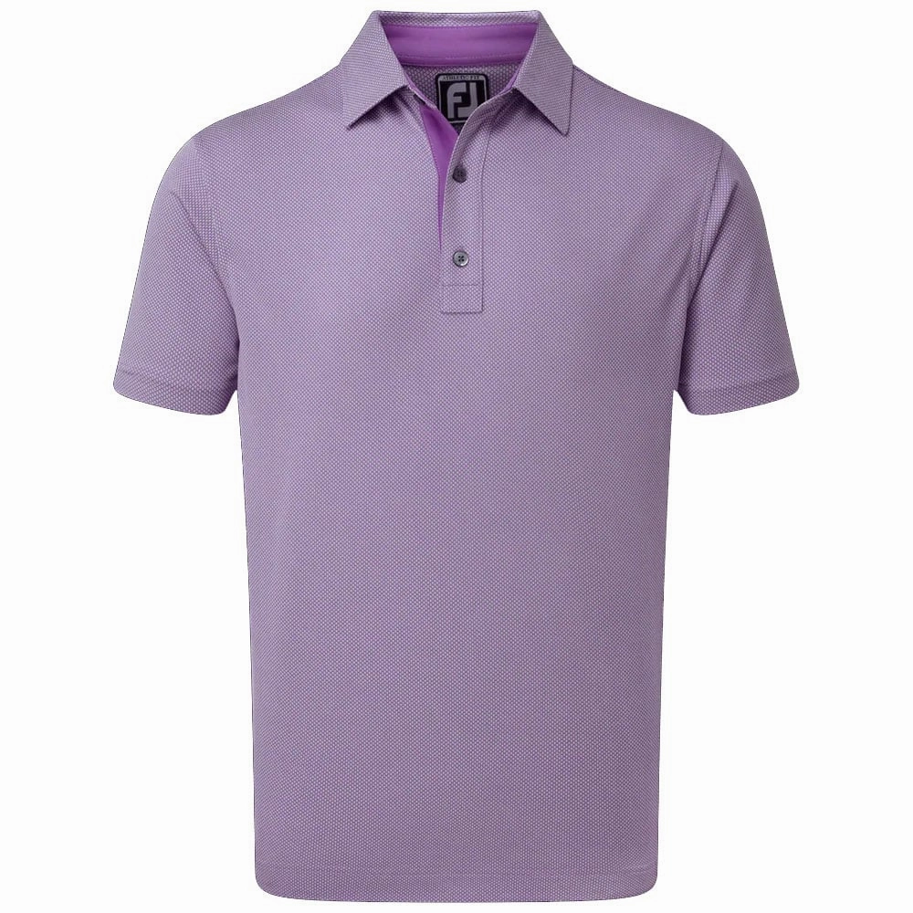 FootJoy Four Dot Jacquard Polo Shirt - Purple Minimal Comfort