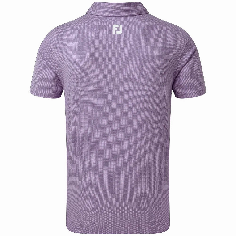 Functional Side Gussets FootJoy Four Dot Jacquard Polo Shirt - Purple