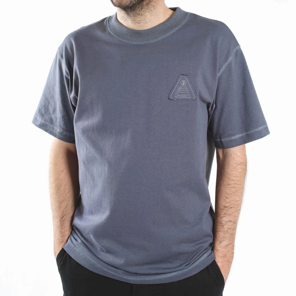 Theories Theoramid Heavyweight Stitch T-Shirt - Dark Slate Layering Comfort