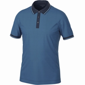 Galvin Green Miller Polo Shirt - Alaskan Blue/Navy Fit For All