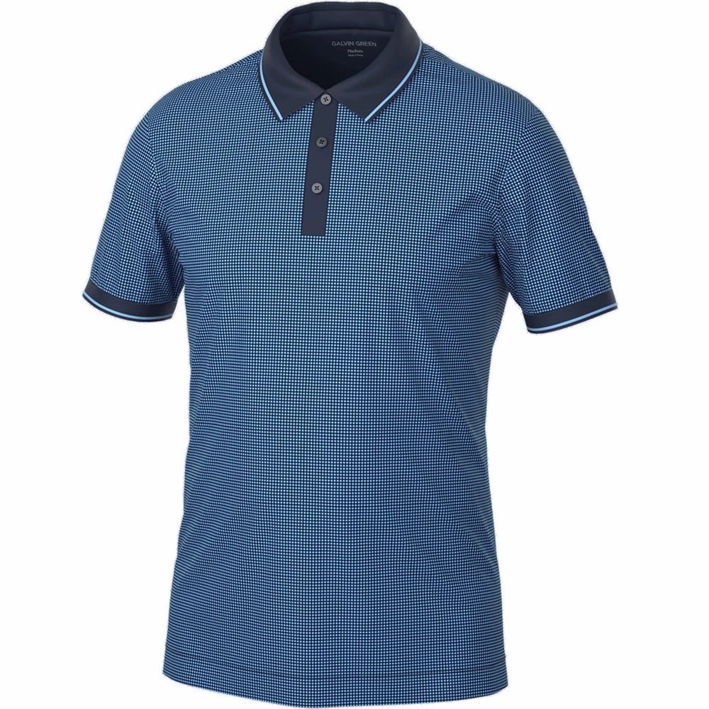 Galvin Green Miller Polo Shirt - Alaskan Blue/Navy Fit For All