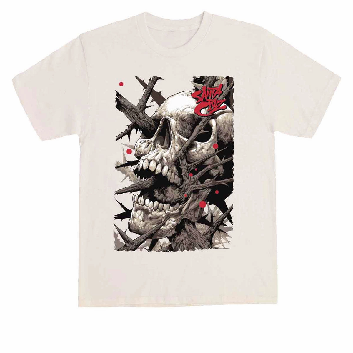 Santa Cruz Pace Deathtrap Oversized T-Shirt - Natural Perfect Fit Wear Trendy Tops