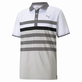 Puma MATTR One Way Polo Shirt - Quiet Shade Printed Logo