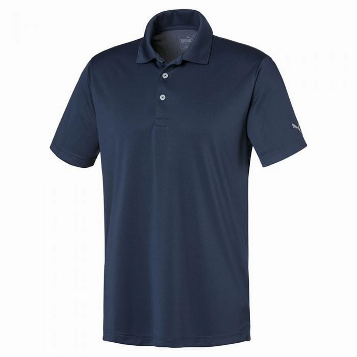 Puma Rotation Golf Polo - Dark Denim Scoop neck femininity