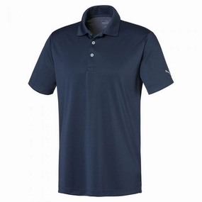 Seam Free Shoulders kids' Puma Rotation Golf Polo - Dark Denim