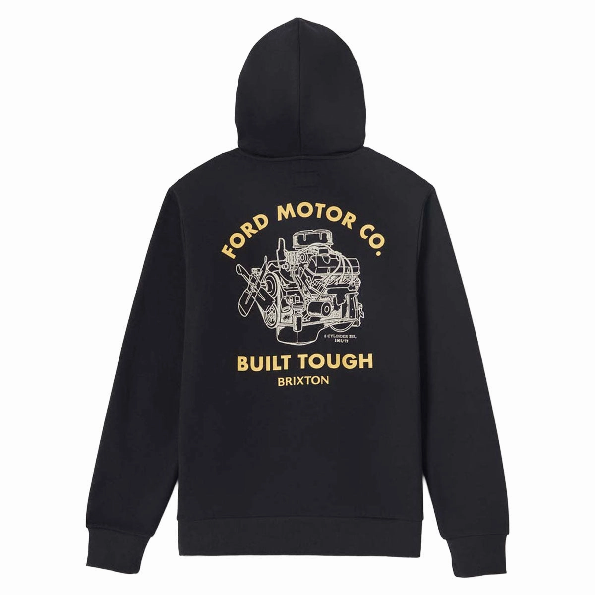 Brixton x Ford Built Tough Fleece Hoodie - Burnt Rubber City Fashion