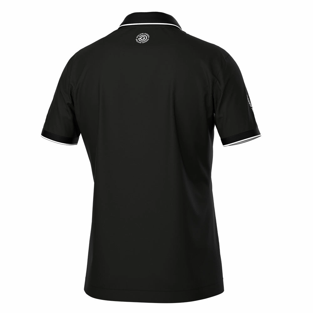 Comfy Layering UPF Rated Fabric Galvin Green Marty Polo Shirt - Black