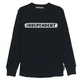 Independent Bar Logo Long Sleeve Thermal Shirt - Black 2025 Gift Idea Team Building