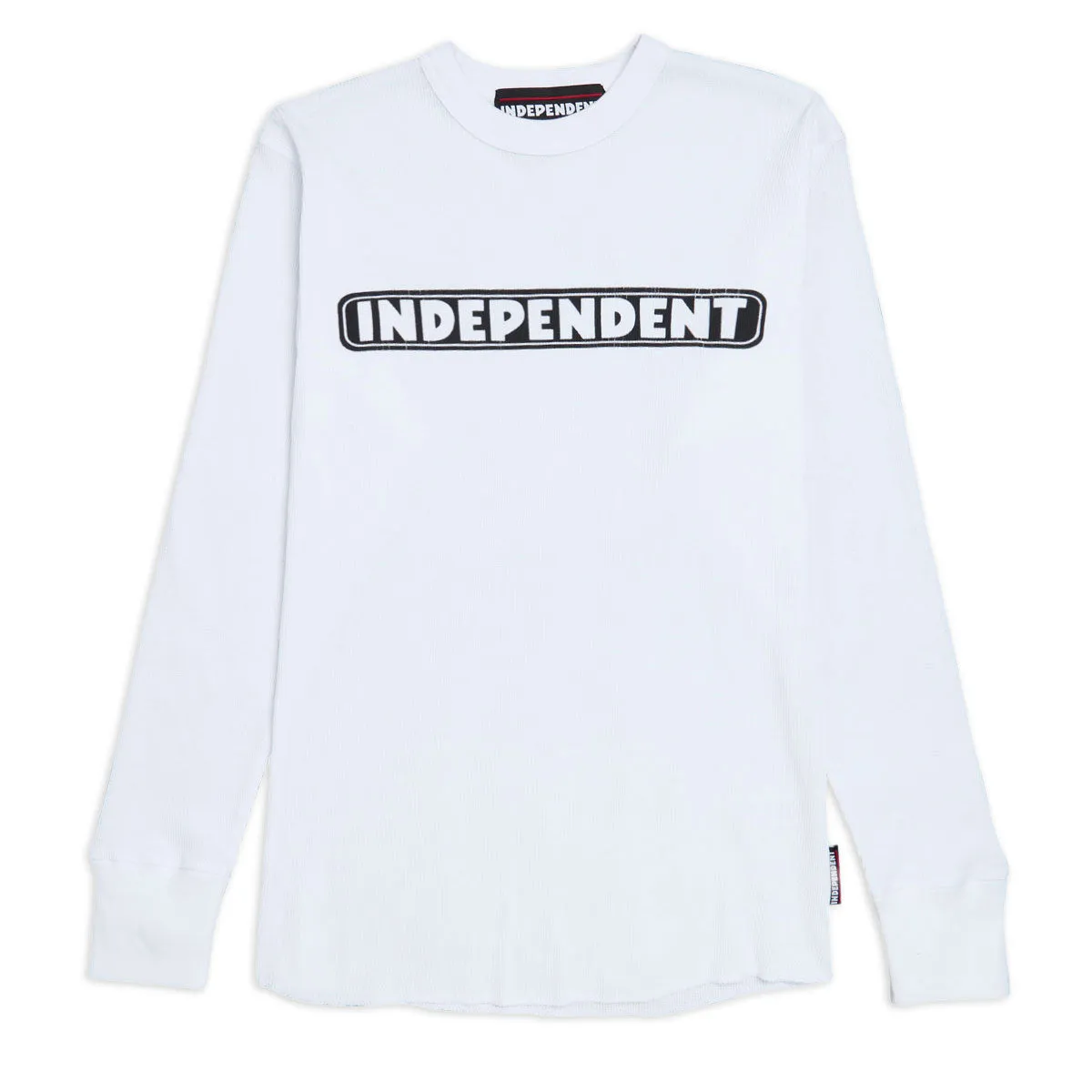 Independent Bar Logo Long Sleeve Thermal Shirt - White Work From Home