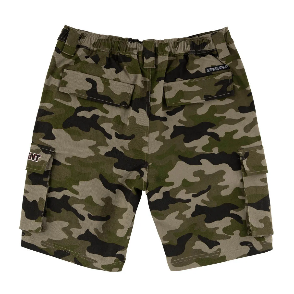 Independent Groundwork Cargo Shorts - Camo Belt loops Stretch Fabric