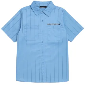 Independent Union Work Shirt - Work Blue w/Stripe Sustainable fashion Professional Look