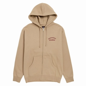 Independent Bombers Zip Hoodie - Sandstone Ivy League style Teenager