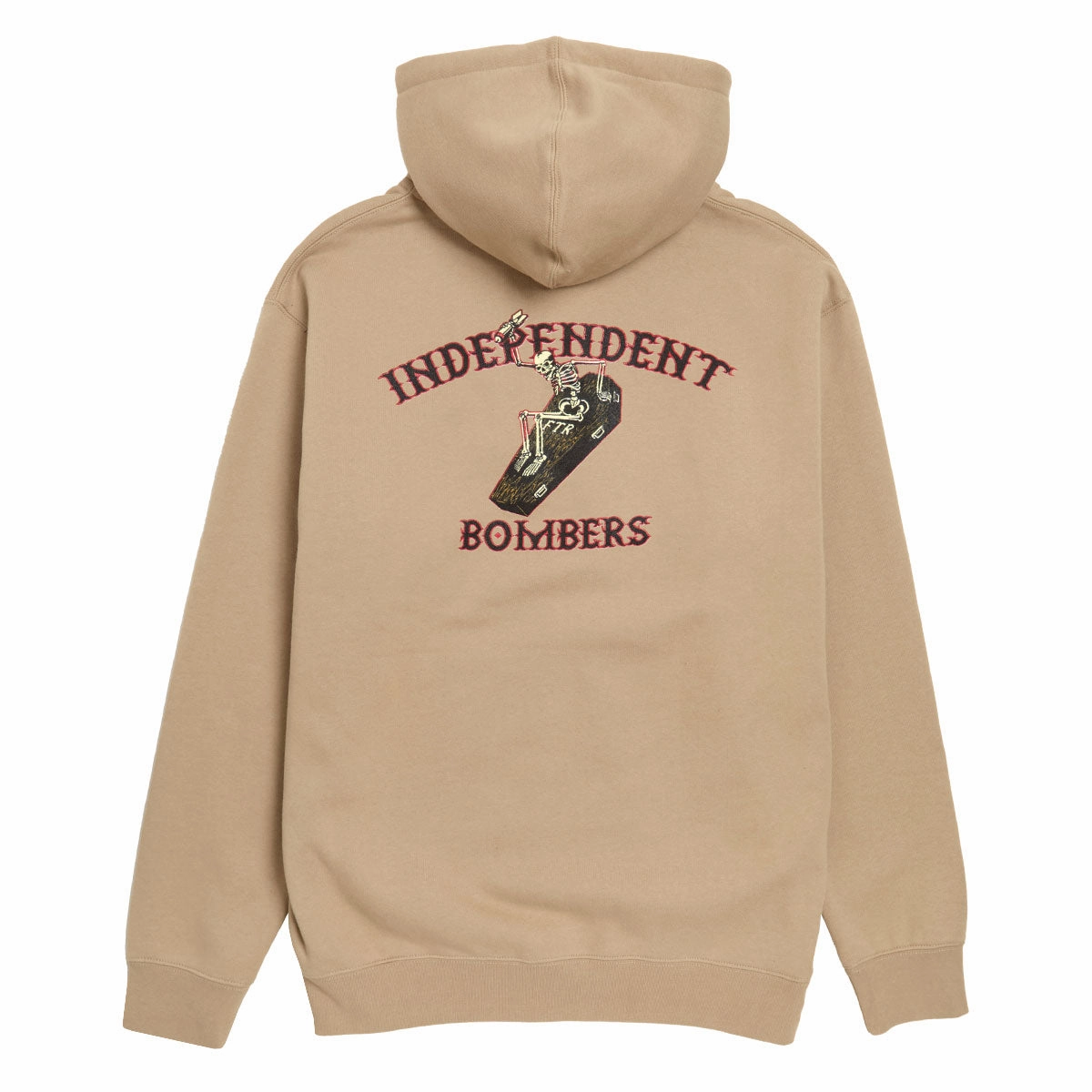 Independent Bombers Zip Hoodie - Sandstone College Wear