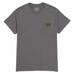 Independent Built To Grind Pocket T-Shirt - Charcoal Travel Light Comfy Top