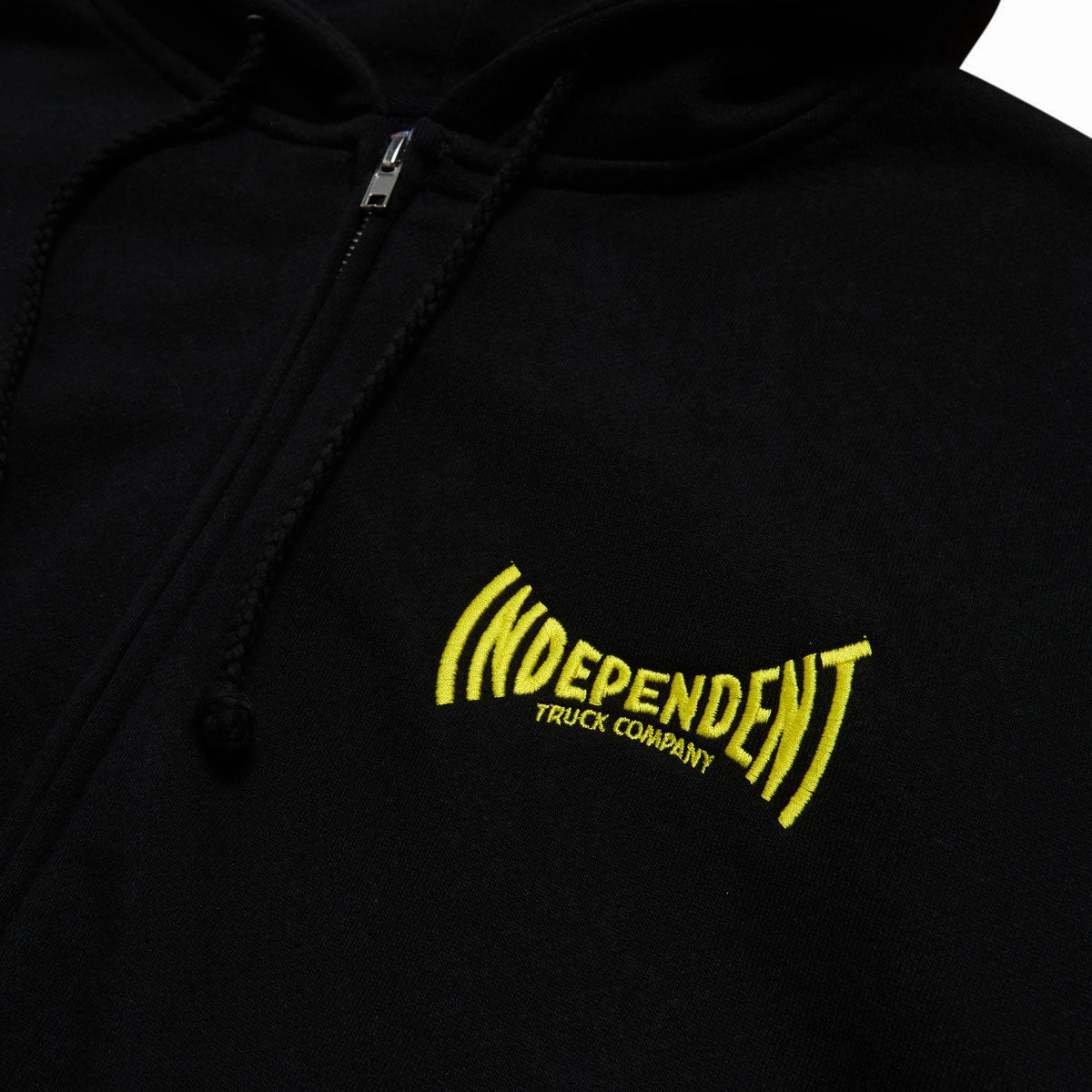 Independent Manufactured Span Zip Up Hoodie - Black Global fashion