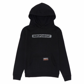 Daily Comfort performance costume Independent Youth Bar Logo Reflective Hoodie - Black/Reflective