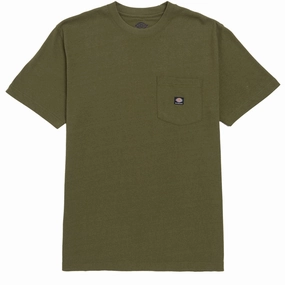 Bold Look Long Lasting Color Dickies Heavyweight Pocket T-Shirt - Dark Olive
