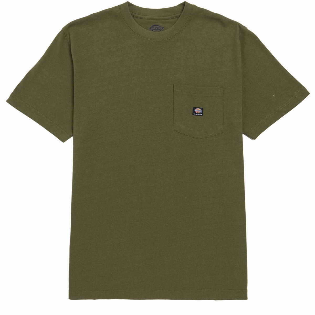 Bold Look Long Lasting Color Dickies Heavyweight Pocket T-Shirt - Dark Olive