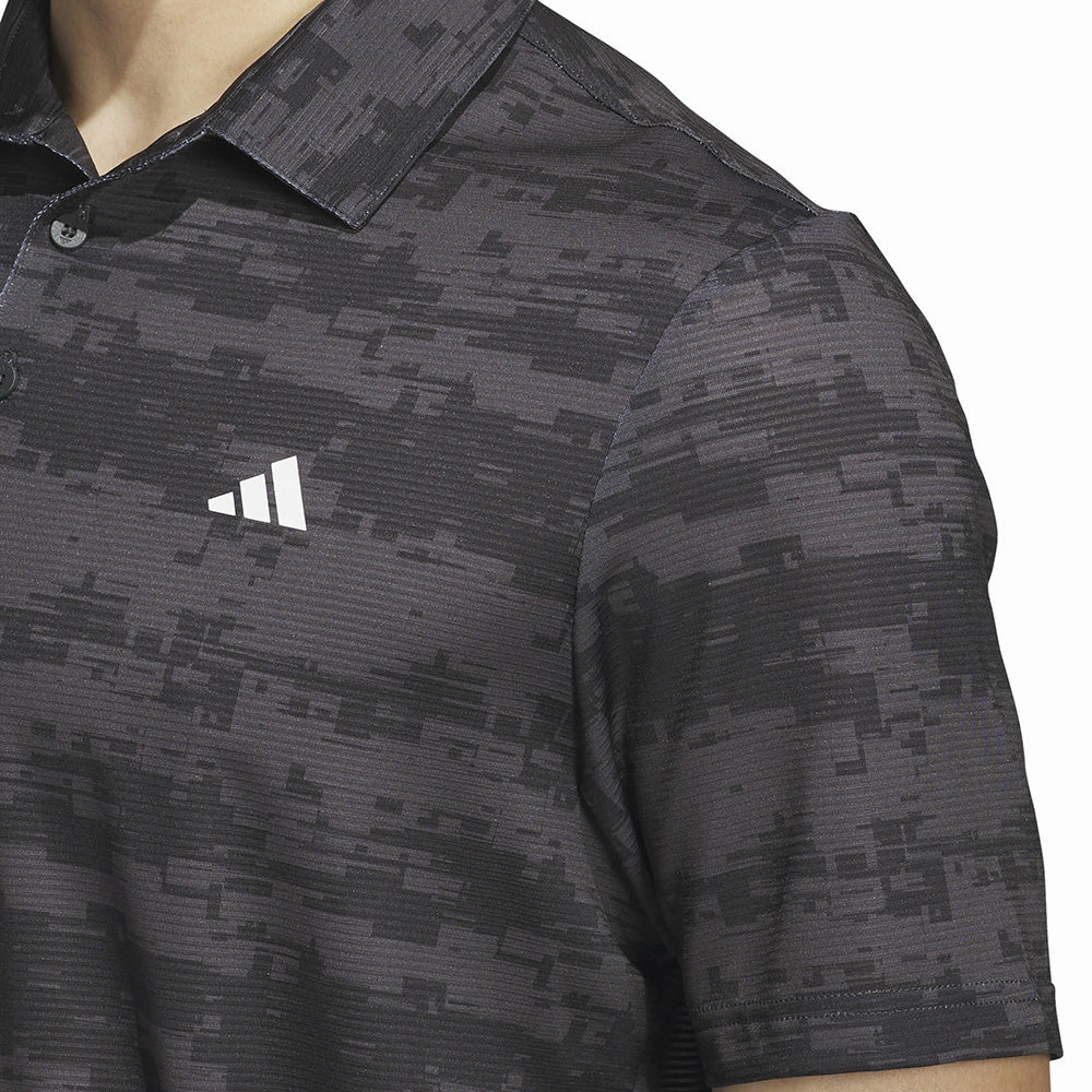 Travel Light adidas Ultimate365 HEAT.RDY Stripe Polo Shirt - Carbon/Black